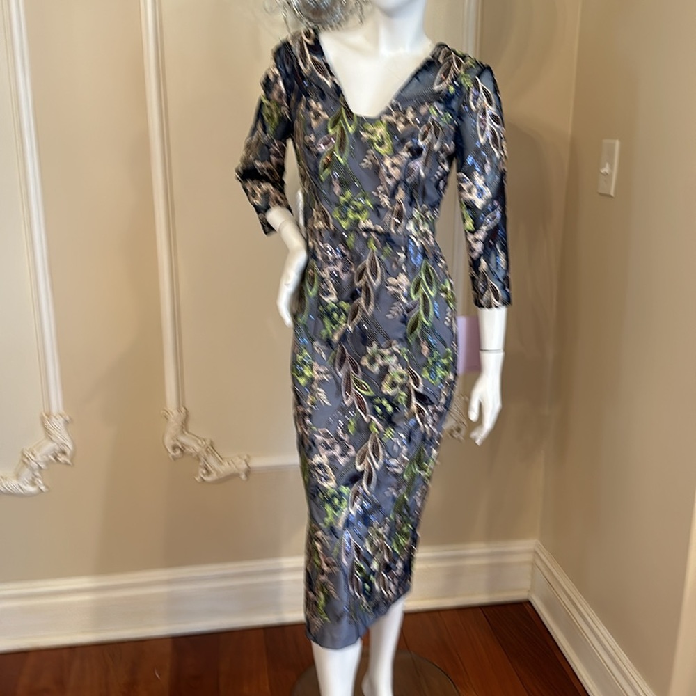 JS Collections Women's Floral Sheath Dresses size 4 - Picture 13 of 14